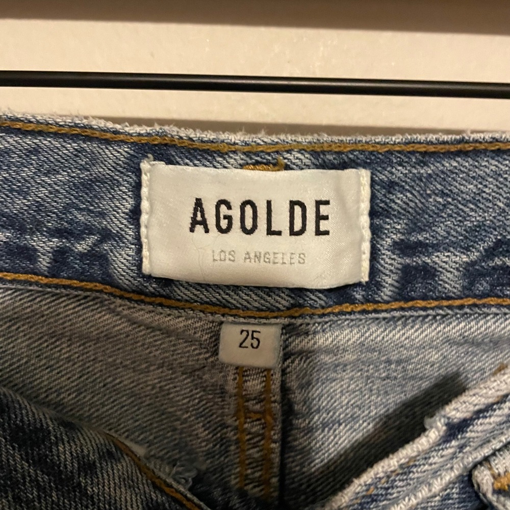 Agolde Criss Cross jeans straight leg 25 cotton casual boho denim classic - Picture 4 of 6